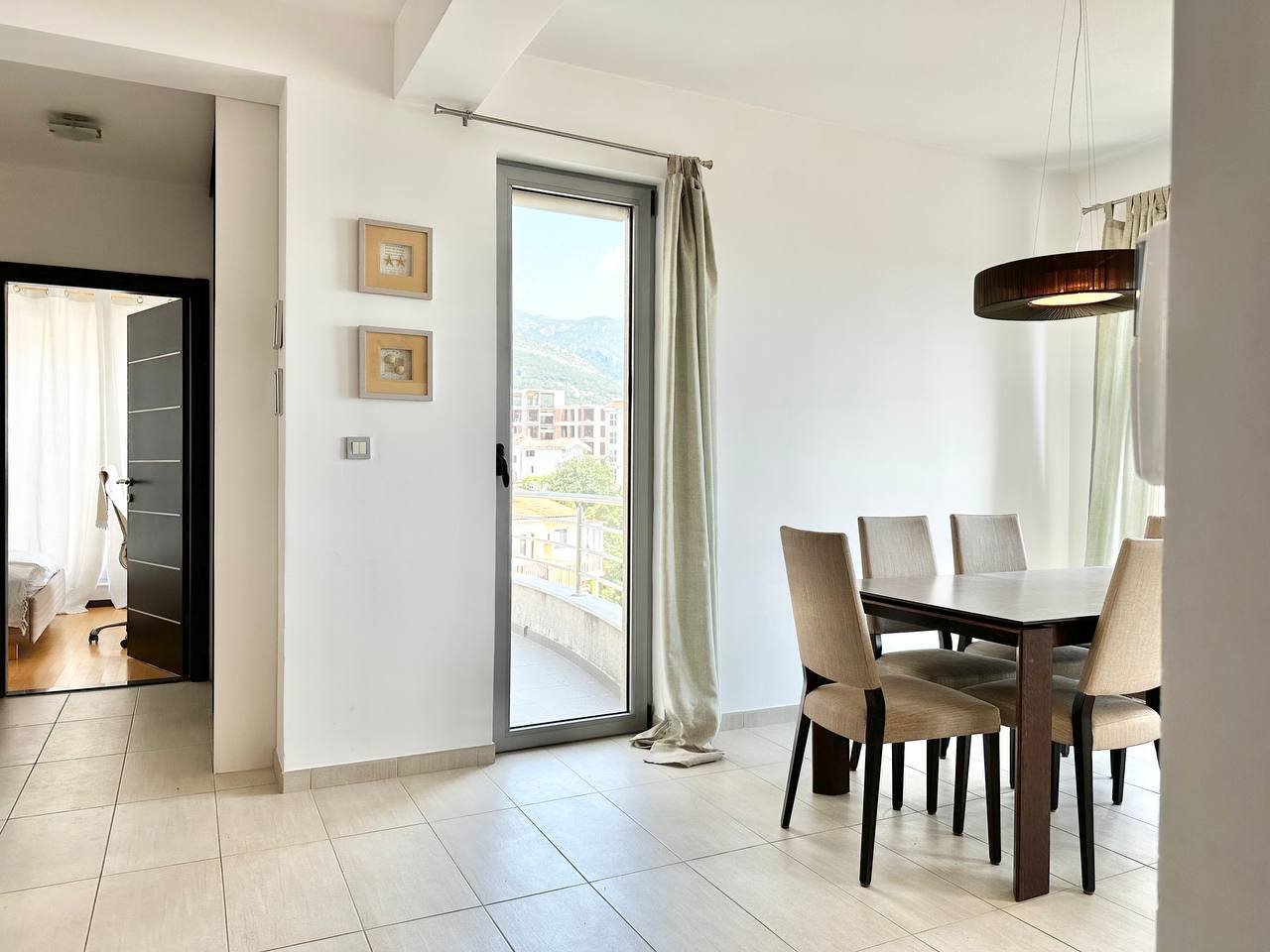 Bečići Penthouse 115 m² — Living area with sea view